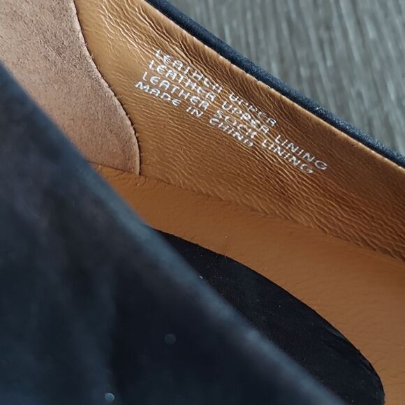 Earthies Dark Pewter Metallic Vanya Leather Flats Slip Ons Size 11B - Picture 10 of 11